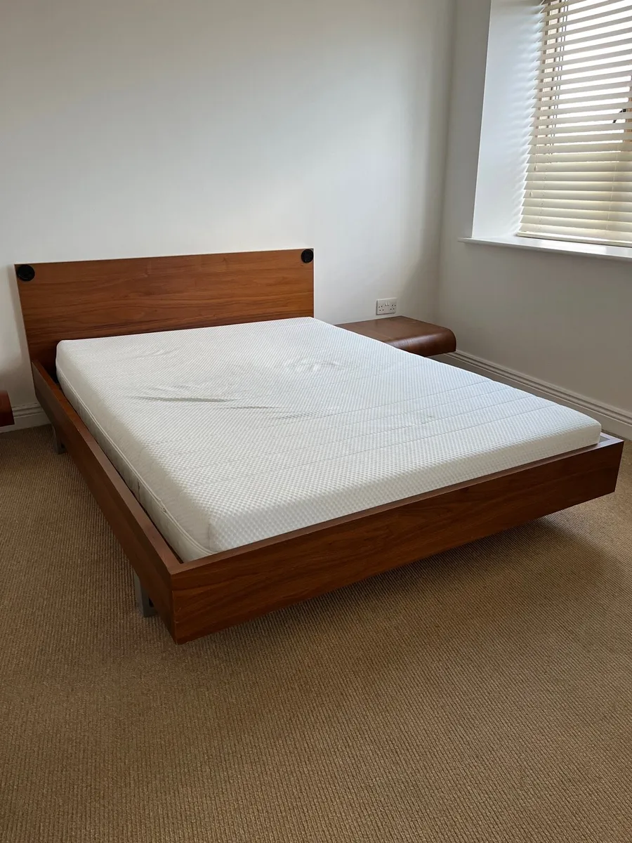 Double Bed Frame (free mattress and side tables) - Image 2