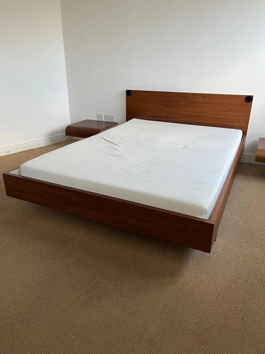 Double Bed Frame (free mattress and side tables) - Image 3