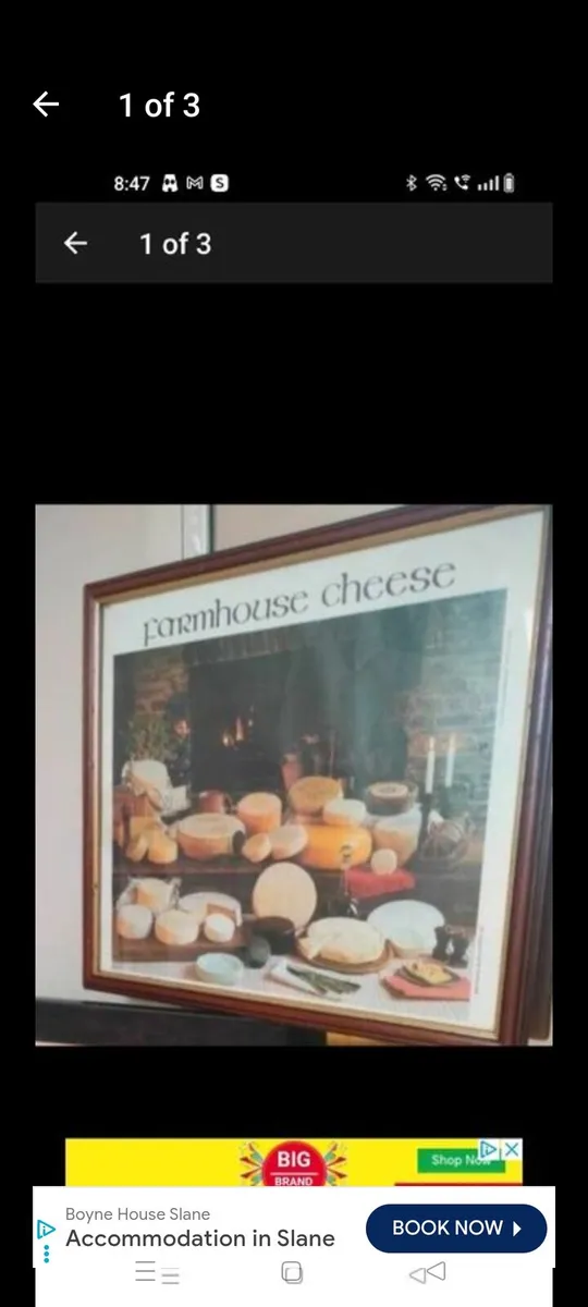 kitchen cafe pictures with glass and mahogany fram - Image 1