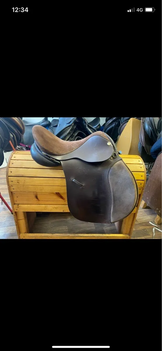 Premier 1 brown Leather suede  saddle - Image 1