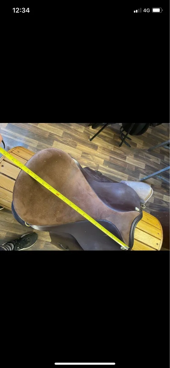 Premier 1 brown Leather suede  saddle - Image 2