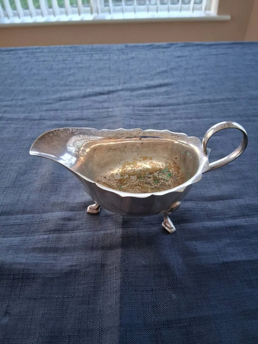 Small Silver Plated Gravy Boat - Image 1