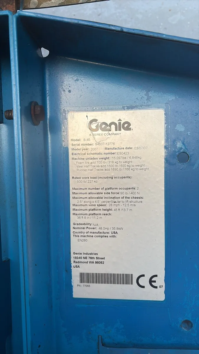 Genie S45 boom lift - Image 4
