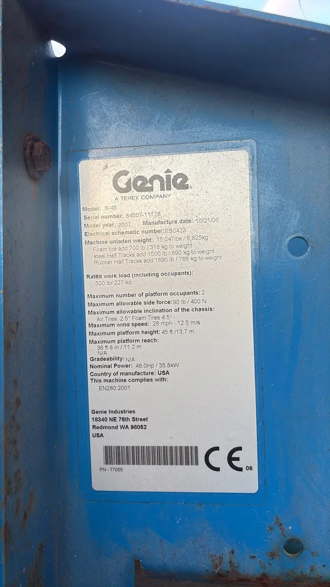 Genie S45 boom lift - Image 2