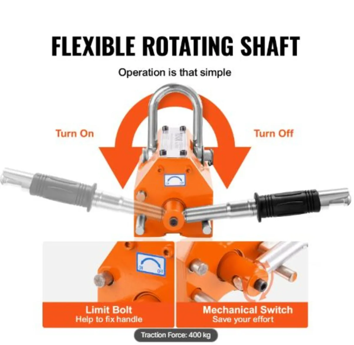 Magnetic Lifter, 880 lbs/400 kg Pulling Capacity, - Image 3