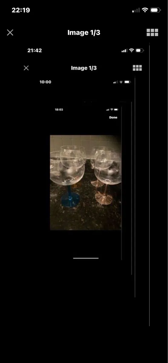 Large Gin Glasses (4) - Image 1