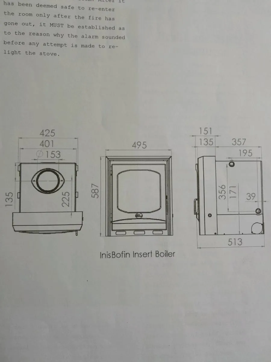 Insert stove back boiler - Image 3