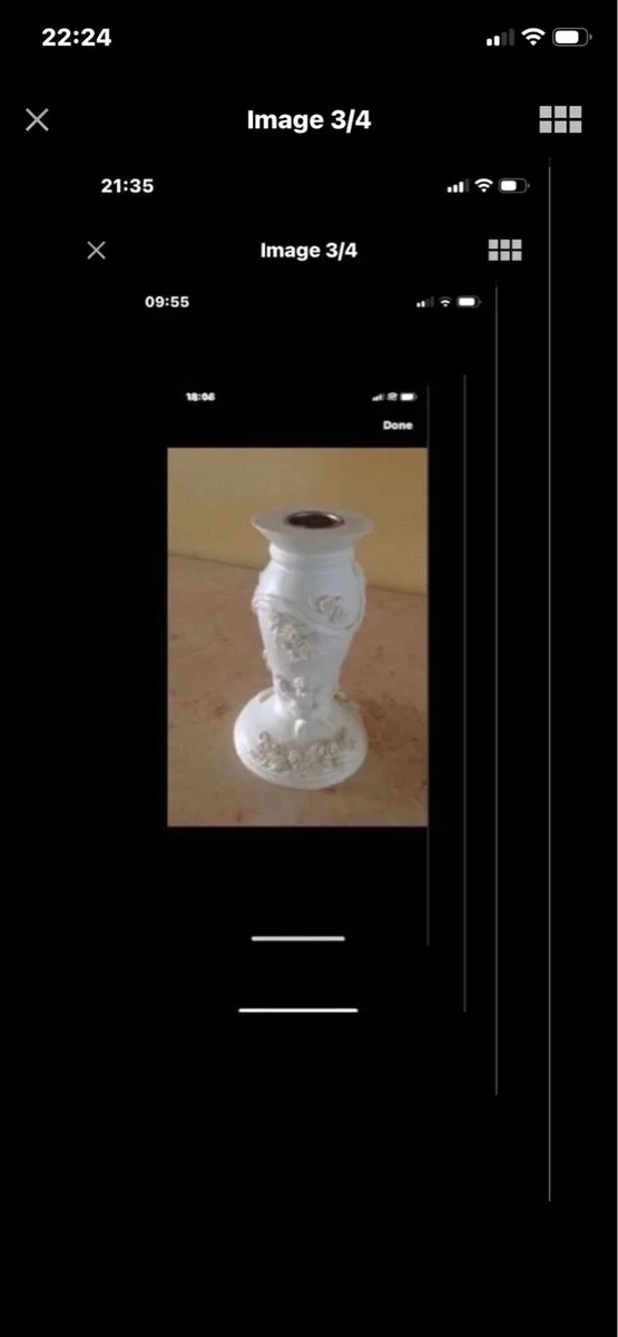 Cherub & Roses Candlestick Set - Image 3