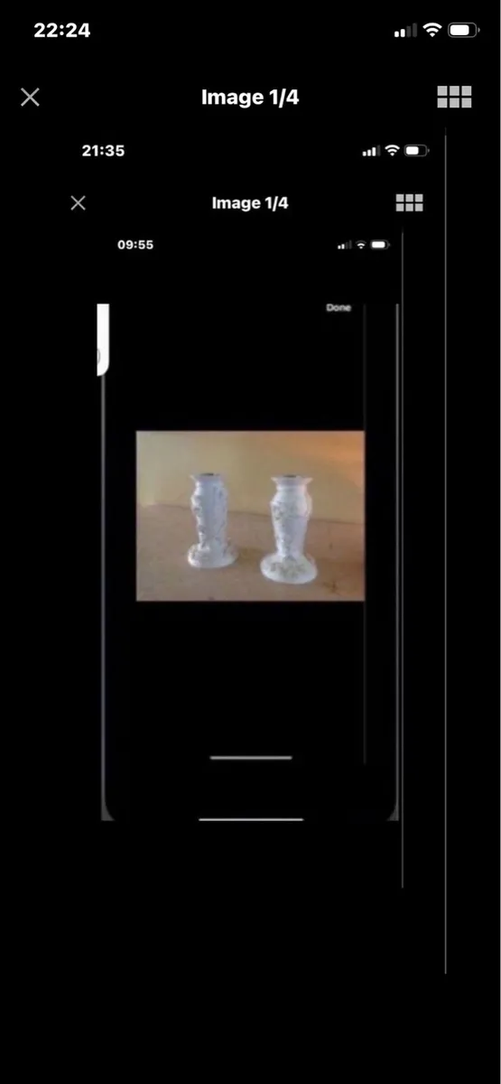 Cherub & Roses Candlestick Set - Image 1