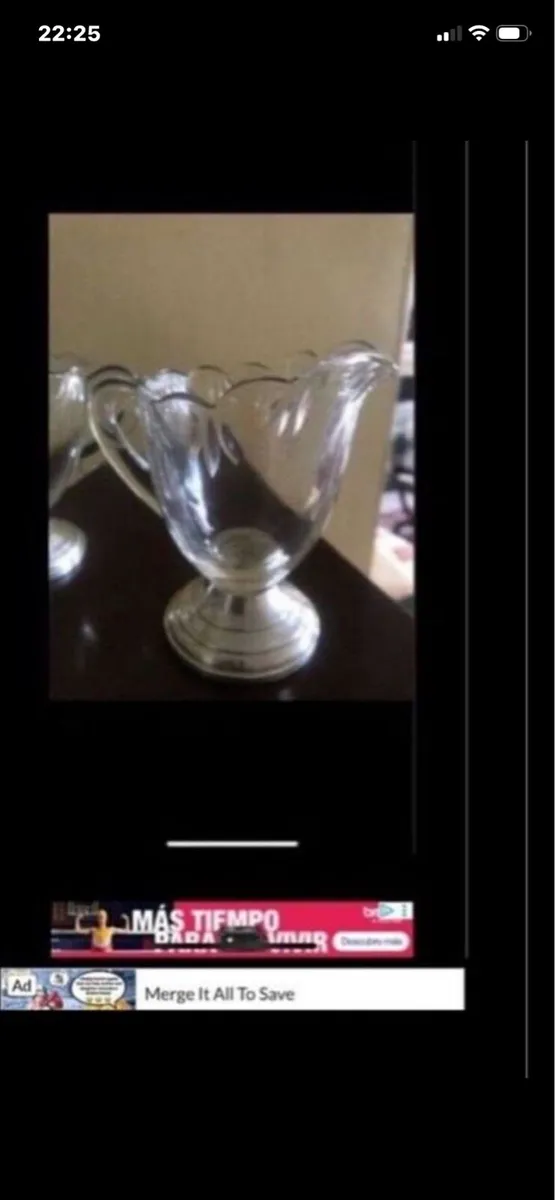 Antique Silver Weighted Milk & Sugar Bowls - Image 2