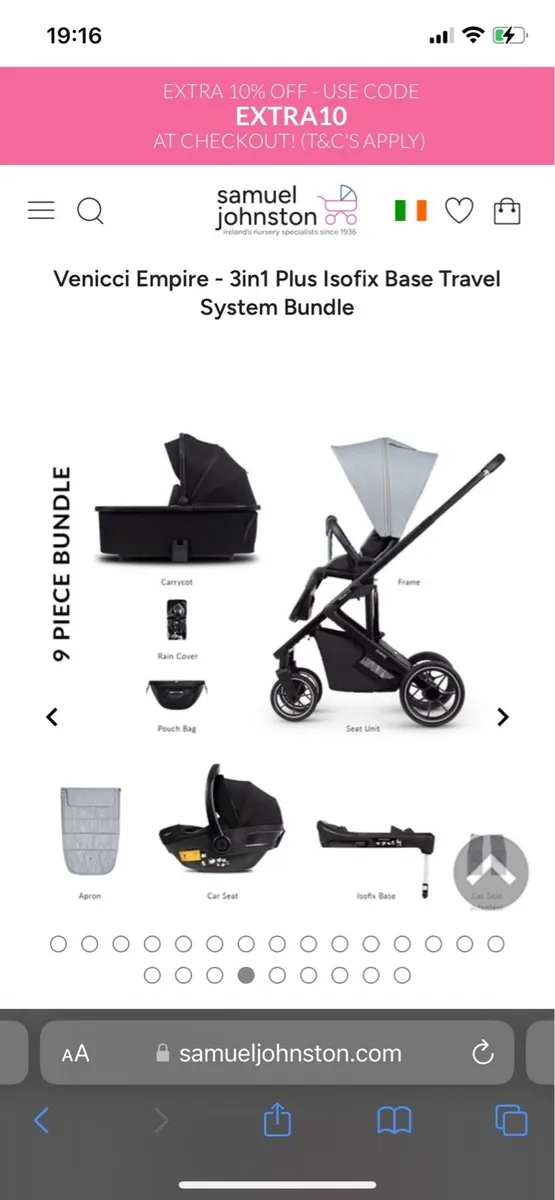 Venicci 3 in 1 pram with isofix - Image 1