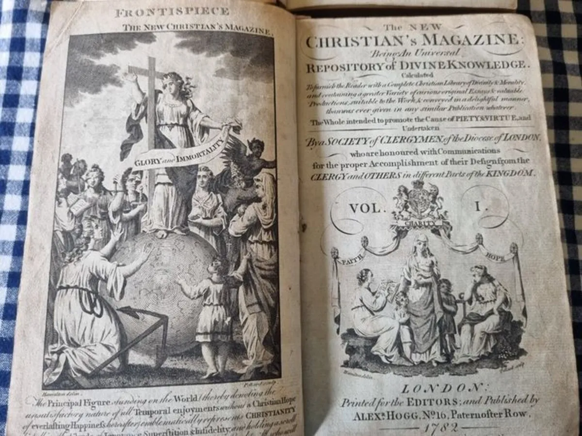 Two old books - Christian's Magazine 1782 - Image 1