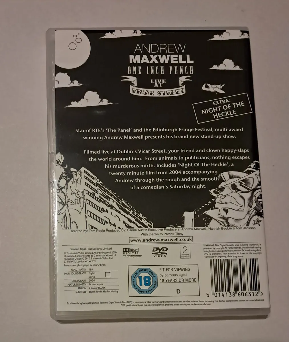 Andrew Maxwell - One Inch Punch - Vicar Street DVD - Image 2