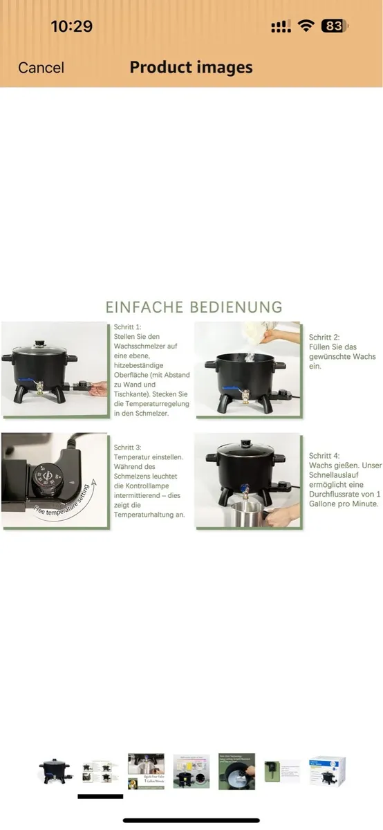 New Wax Melter Julwhisper 6L Brand new - Image 2