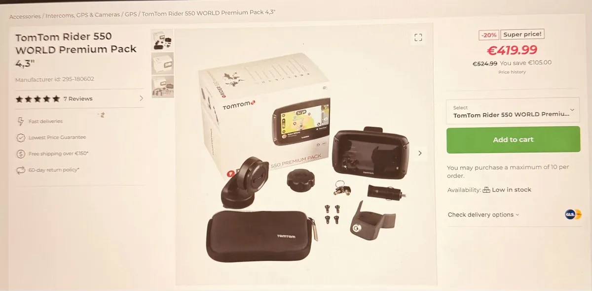 Tom Tom Rider 550 premium sat nav - Image 1