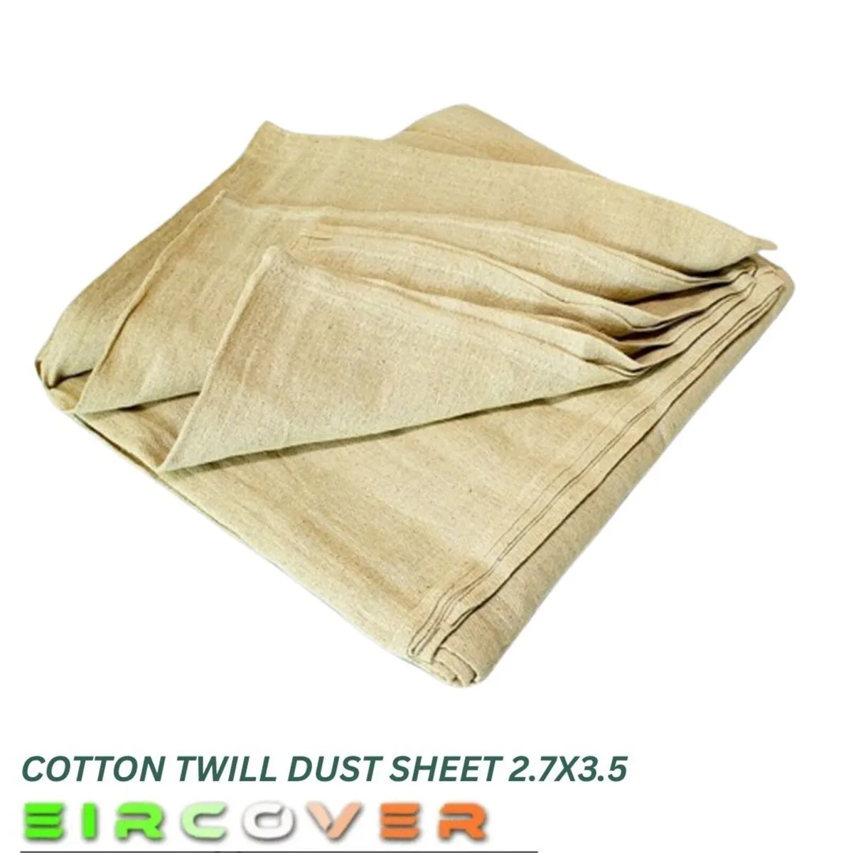Cotton twill dust sheet 2.7m x 3.5m ( 9' x 12') - Image 3