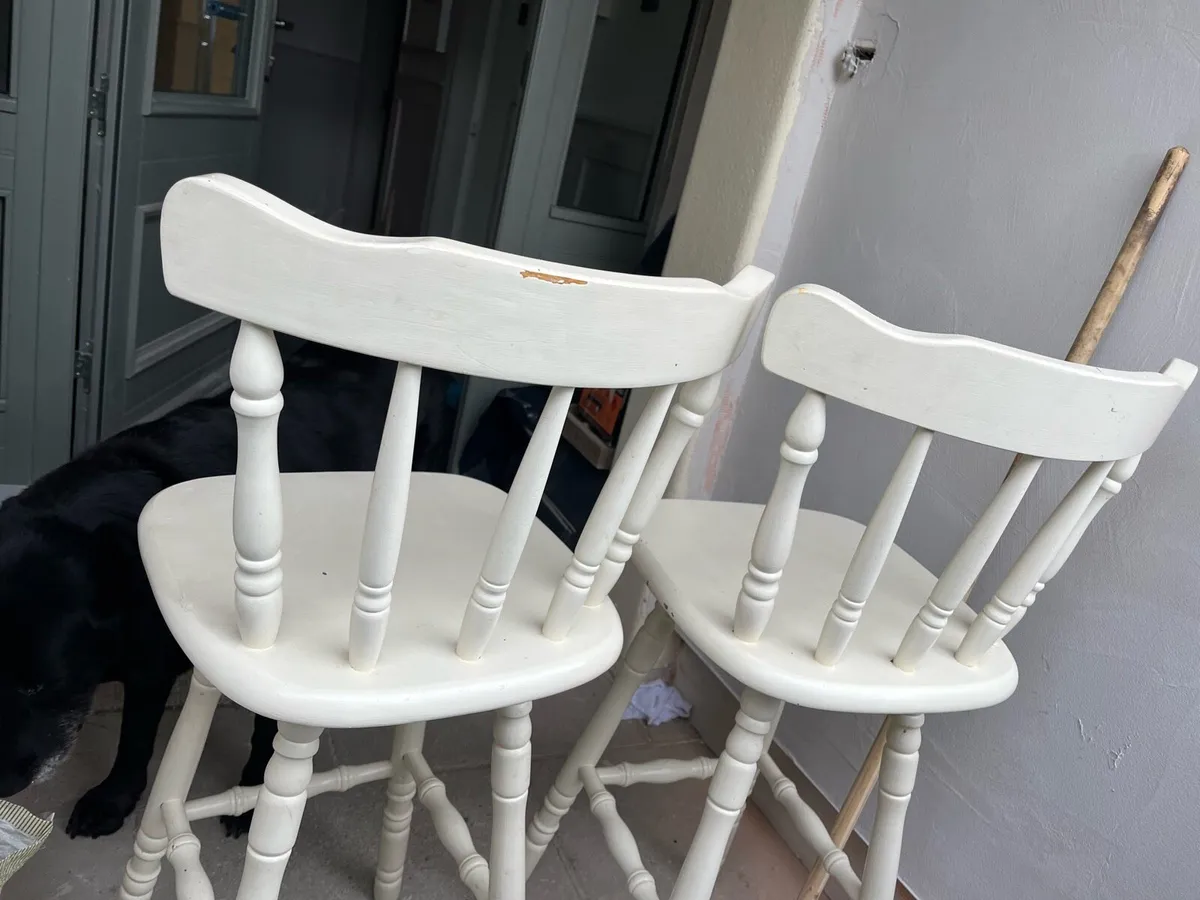 2 Kitchen High Table Chairs - Image 2