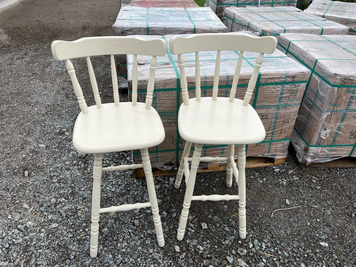 2 Kitchen High Table Chairs - Image 1