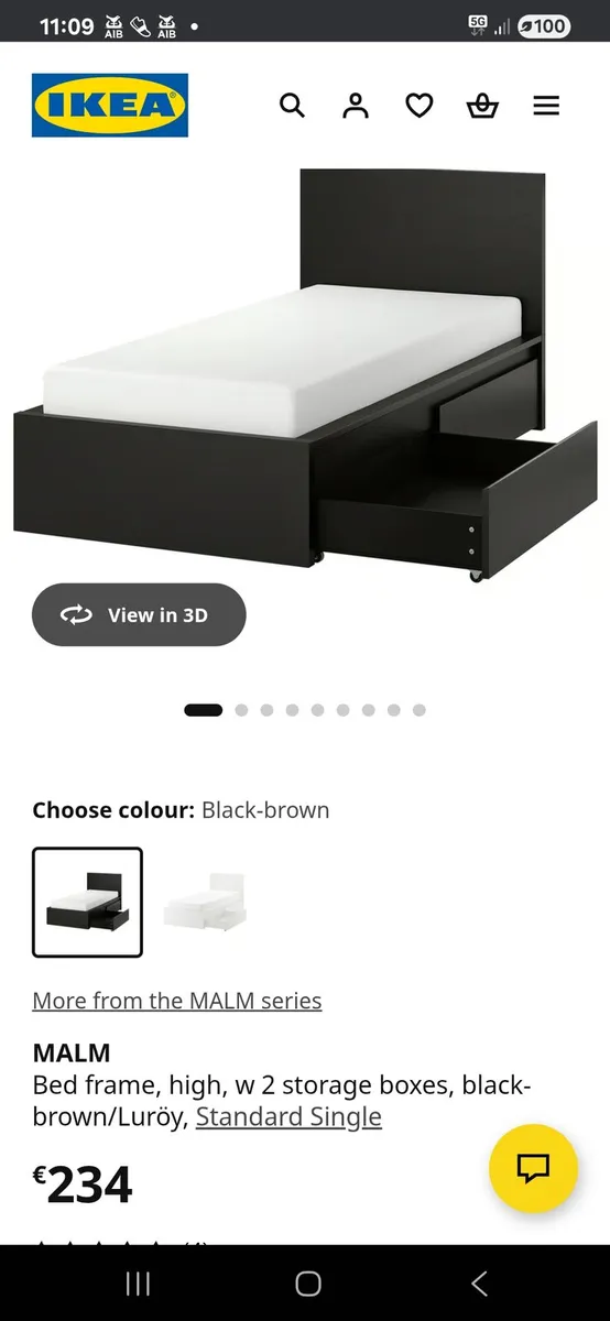 Ikea Malm storage bed - Image 1
