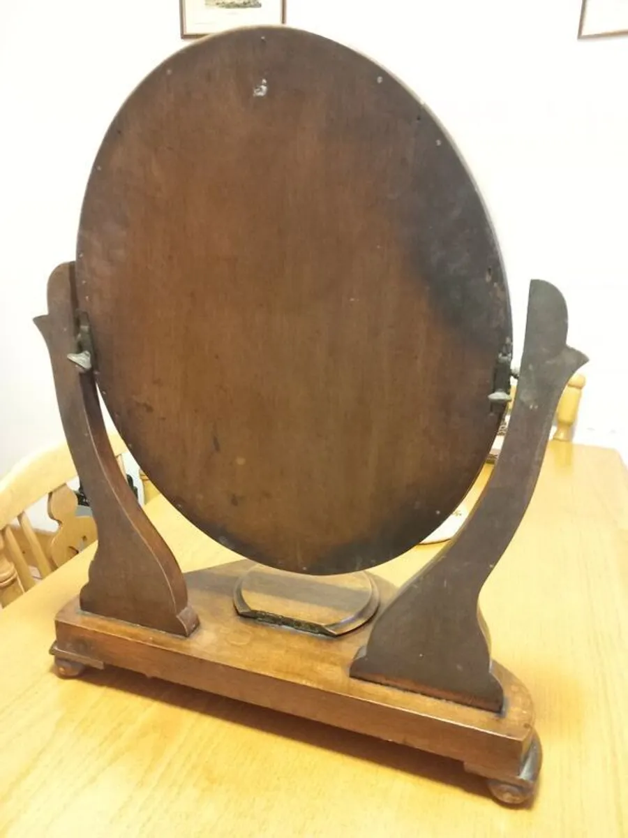 Antique Style Wood Framed Dressing Table Mirror - Image 2
