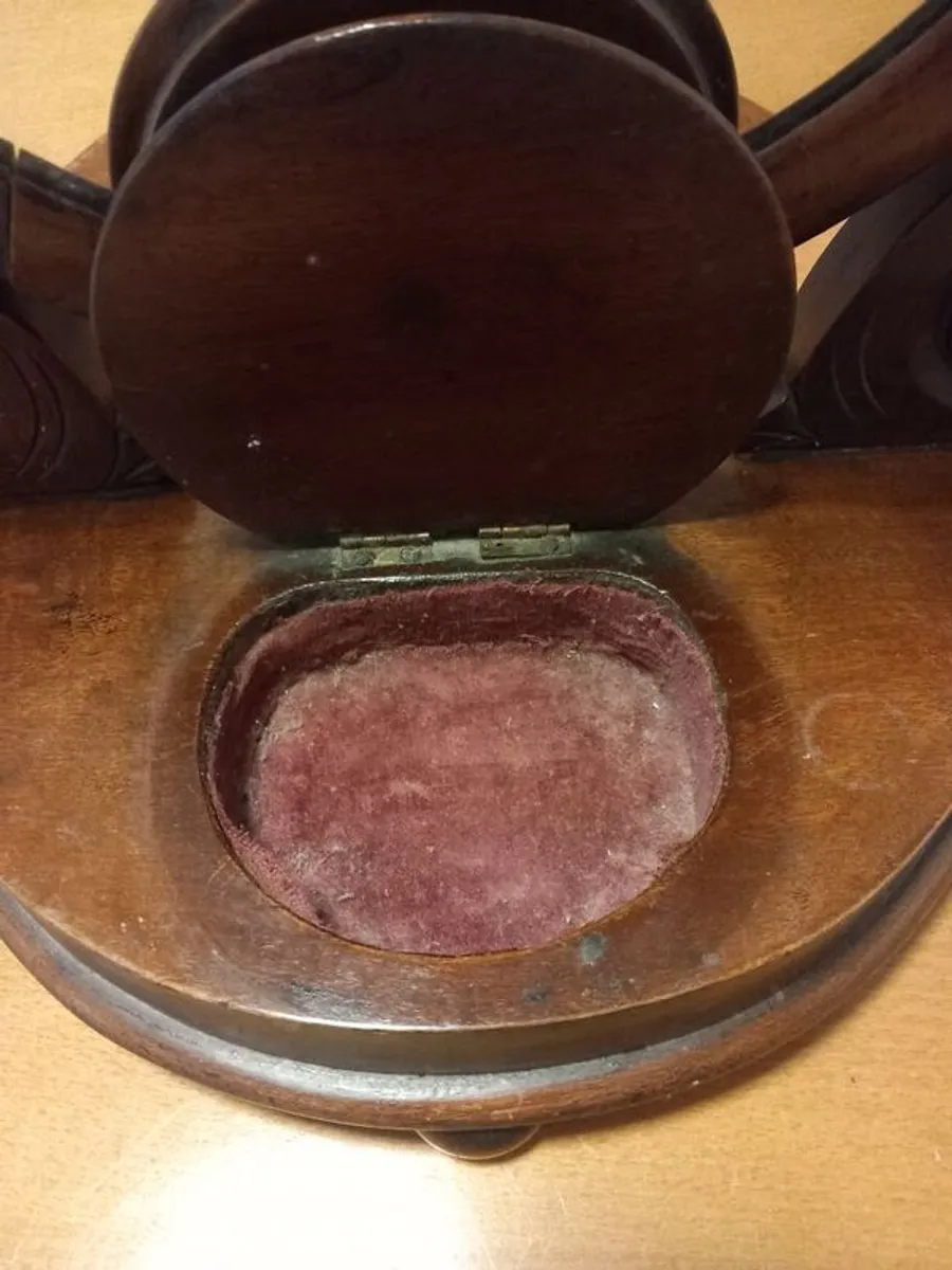 Antique Style Wood Framed Dressing Table Mirror - Image 3