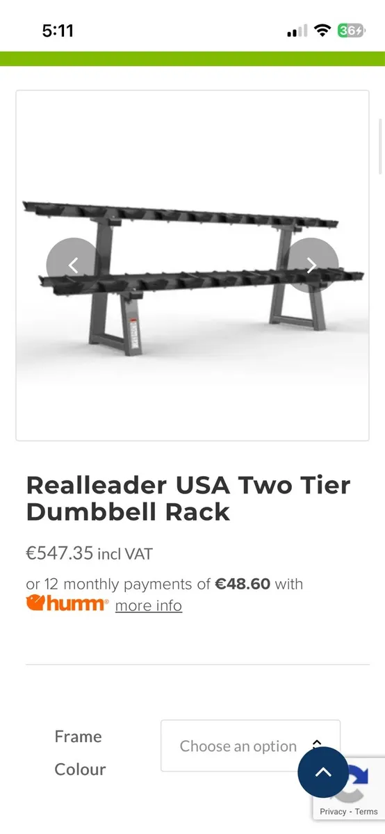 20 dumbbells storage rack. 2 tier - Image 1