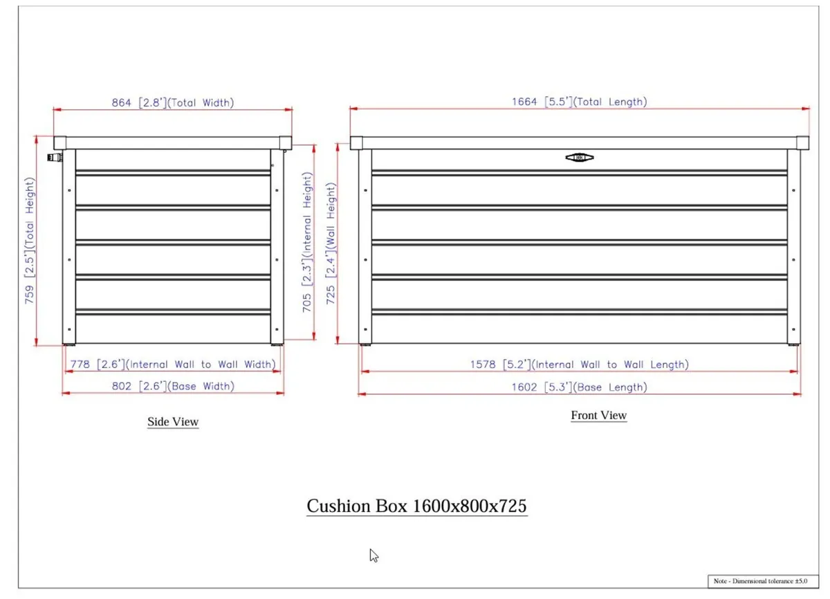 Palladium Large 856 Ltr Steel Patio Storage Boxes - Image 4