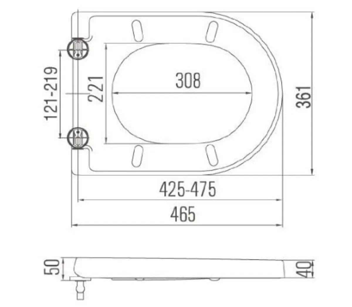 Soft System Lid Cover Close Toilet Seat - Image 3