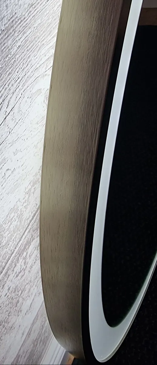 LED Bathroom Mirror Gold Frame 80x80cm - Image 3