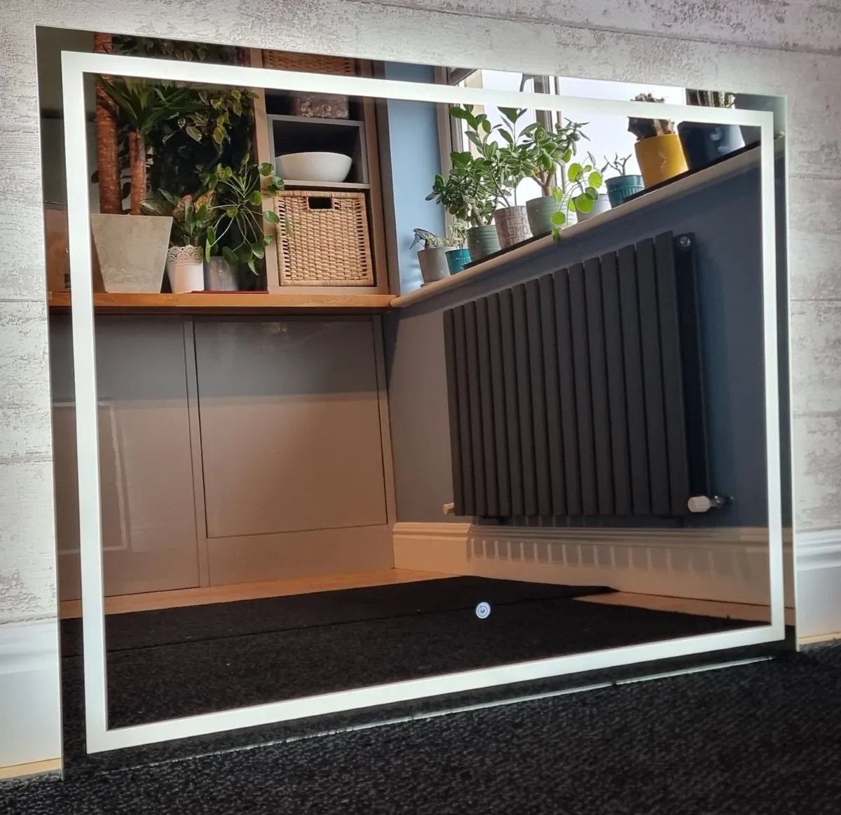 LED Bathroom Mirror 100x80cm Touch Switch Defogger - Image 1