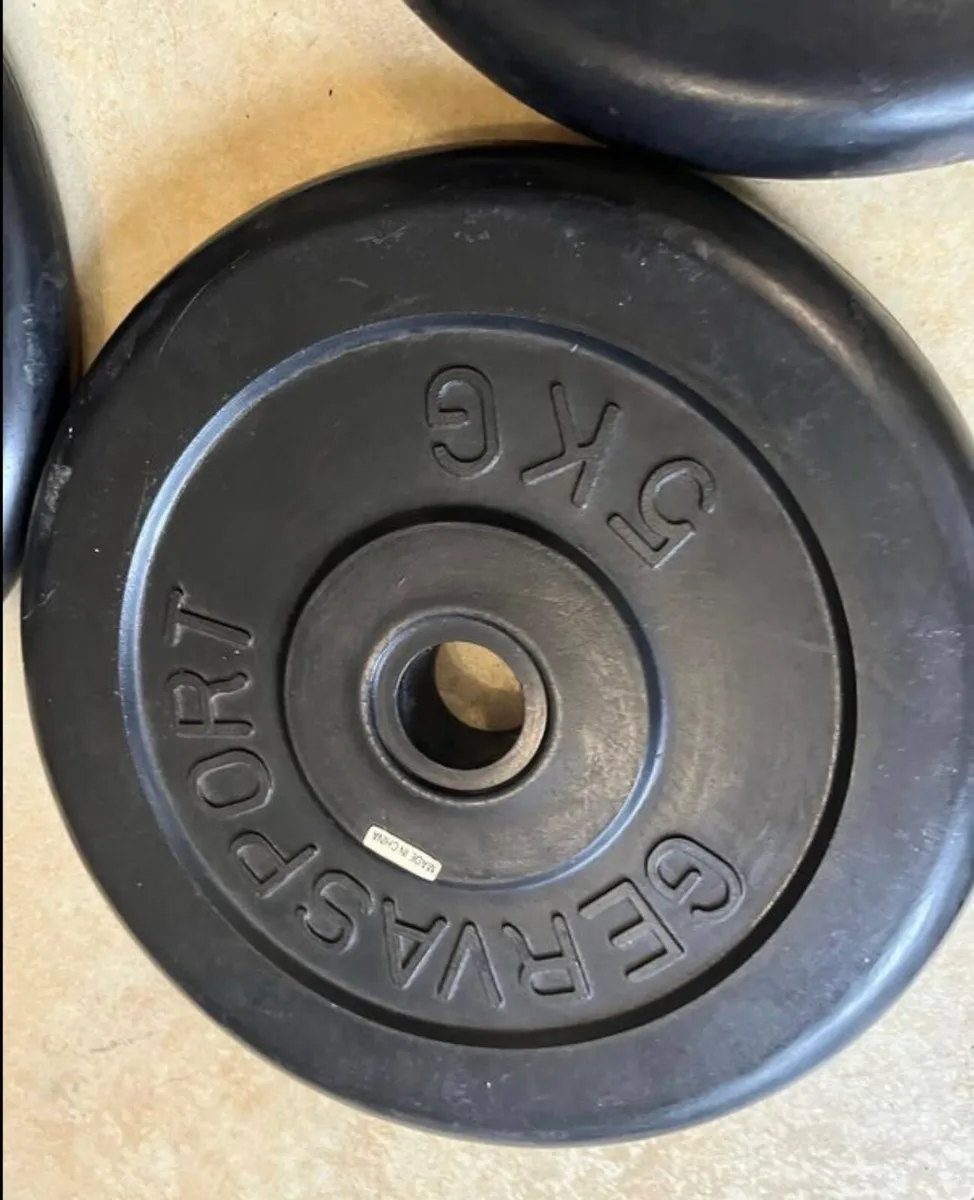 8x5kg standard 1” rubber weight plates - Image 2