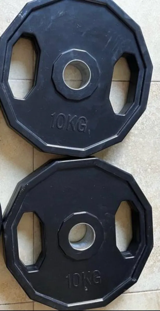 2x10kg Olympic 2” diameter weight plates