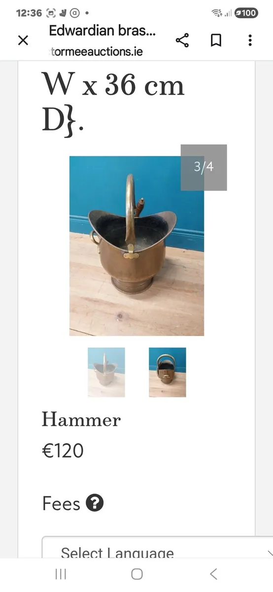 Edwadian copper coal scuttle - Image 2