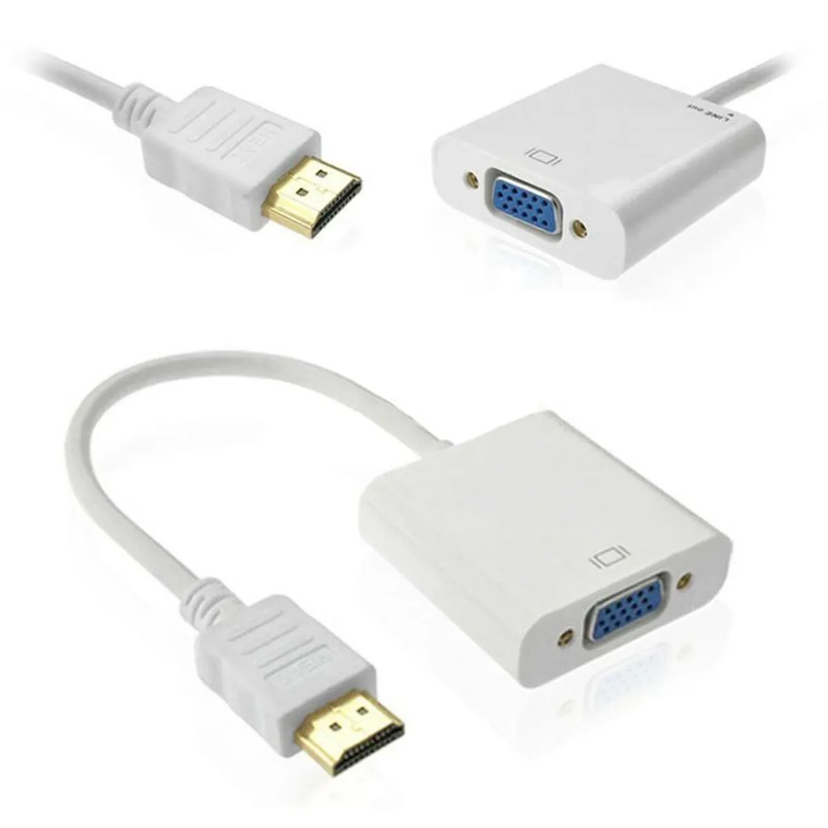 NEW HDMI Male to VGA Female Video Cable Cord Converter Adapter 1080P - Image 1
