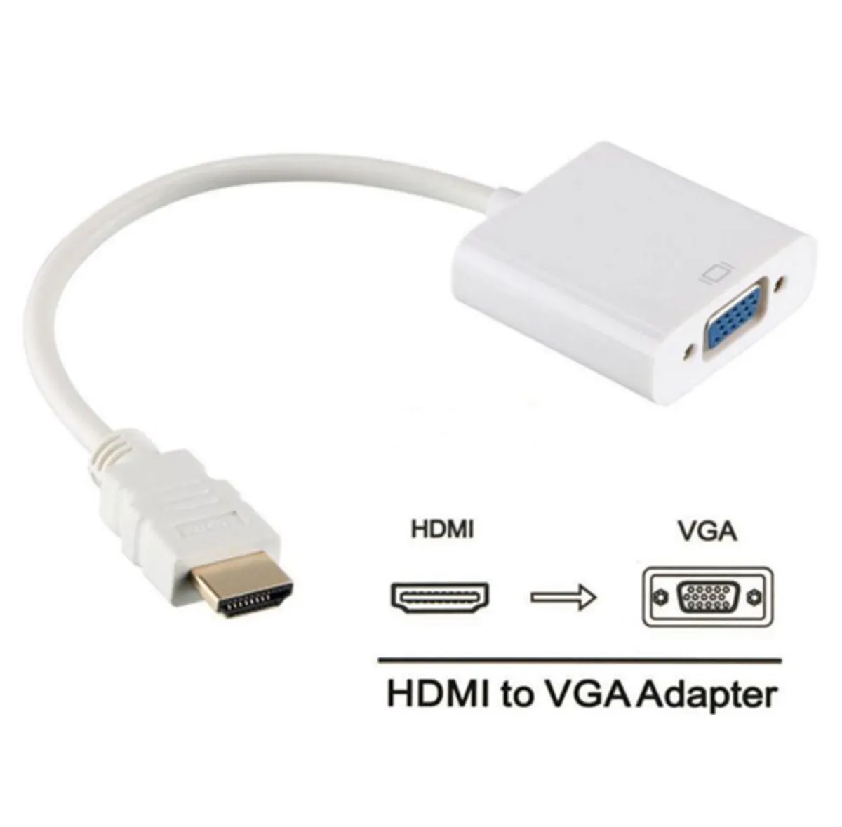 NEW HDMI Male to VGA Female Video Cable Cord Converter Adapter 1080P - Image 2