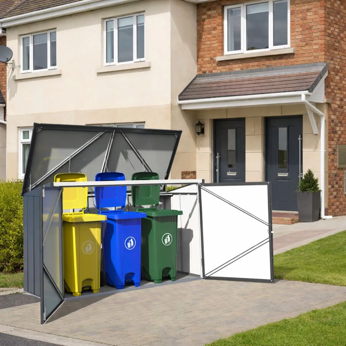 7×3 Steel  Sheda – 3 Wheelie Bins or 2 Bikes - Image 4