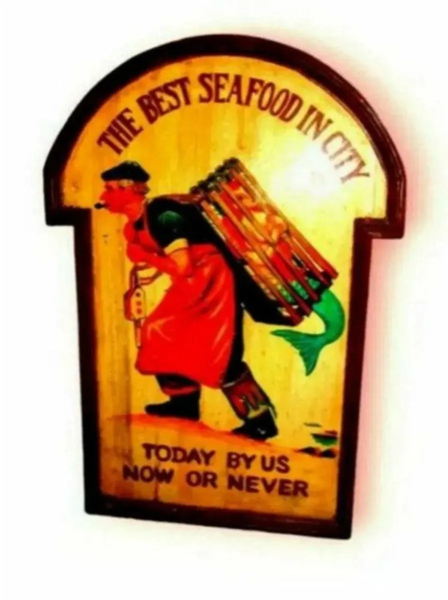 Large Vintage Wooden Catering Sign - Image 2