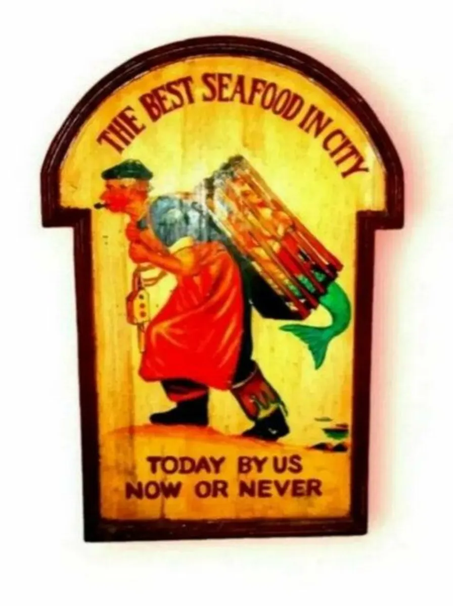 Large Vintage Wooden Catering Sign - Image 3