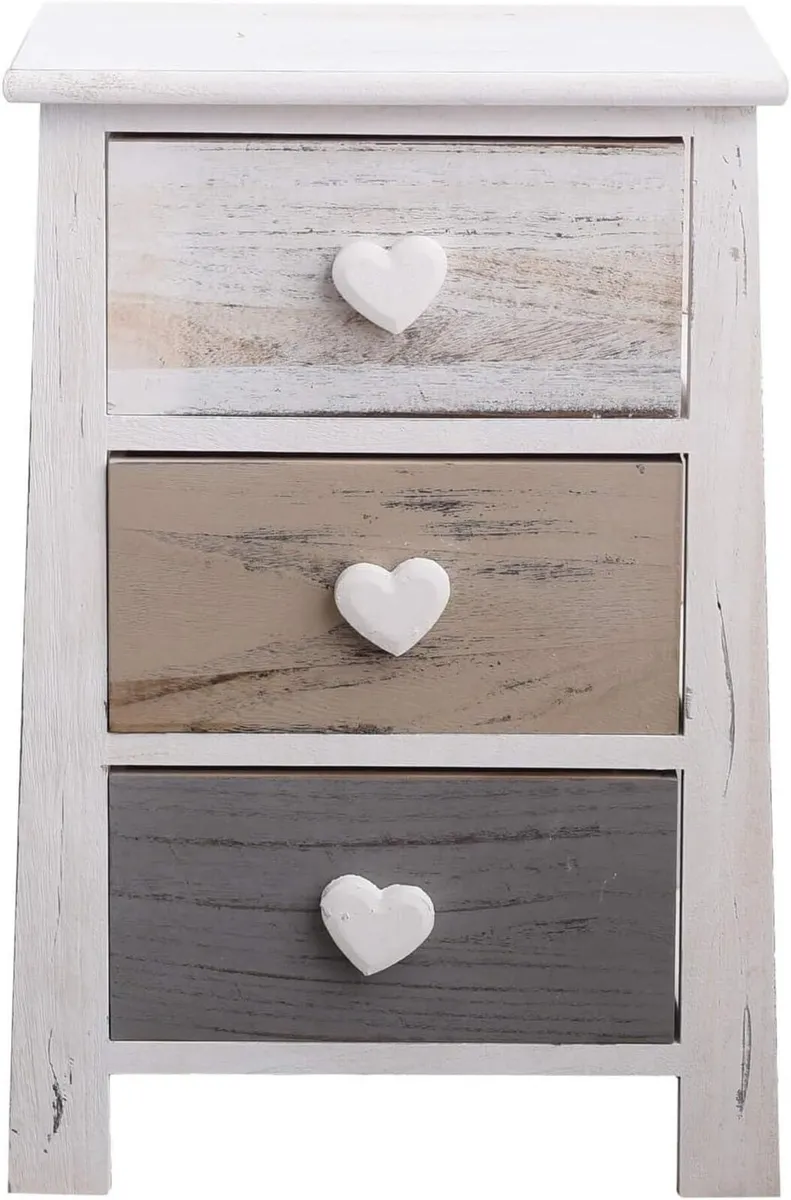 Bedside table Cabinet Storage vintage Shabby Chic - Image 1