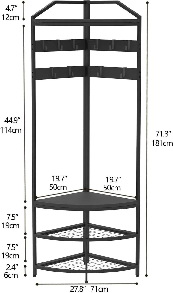 Coat Rack Stand with Shoe Storage Bench Free - Image 2