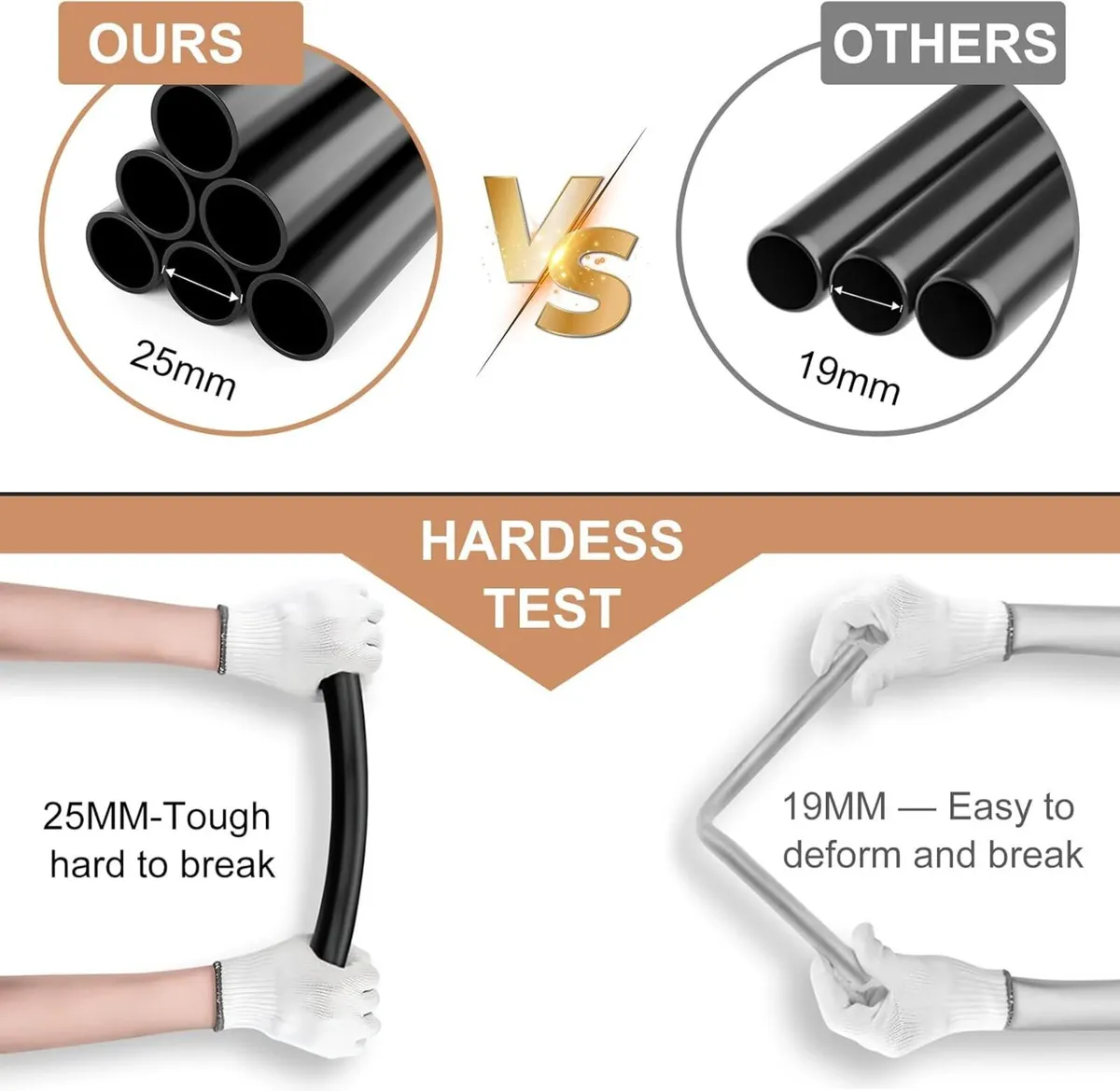 Wardrobe Closet 25mm Steel Tube Sturdy Portable - Image 4