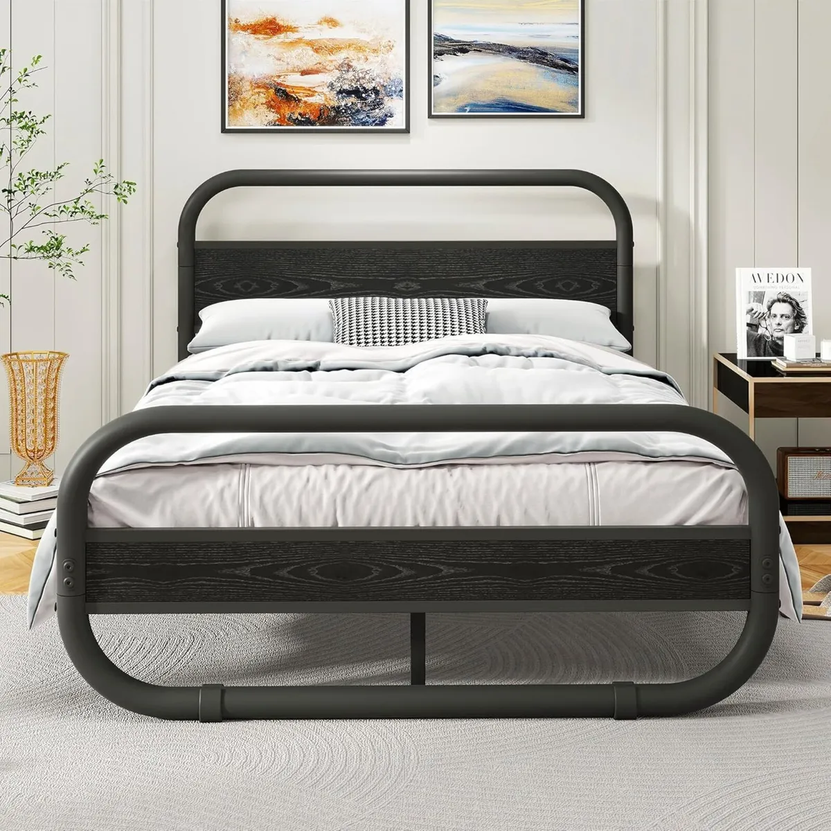 King Size Bed Frame with Headboard 150x200 - Image 1
