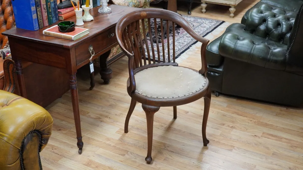 Edwardian Inlaid Desk Chair c.1910 - Image 1