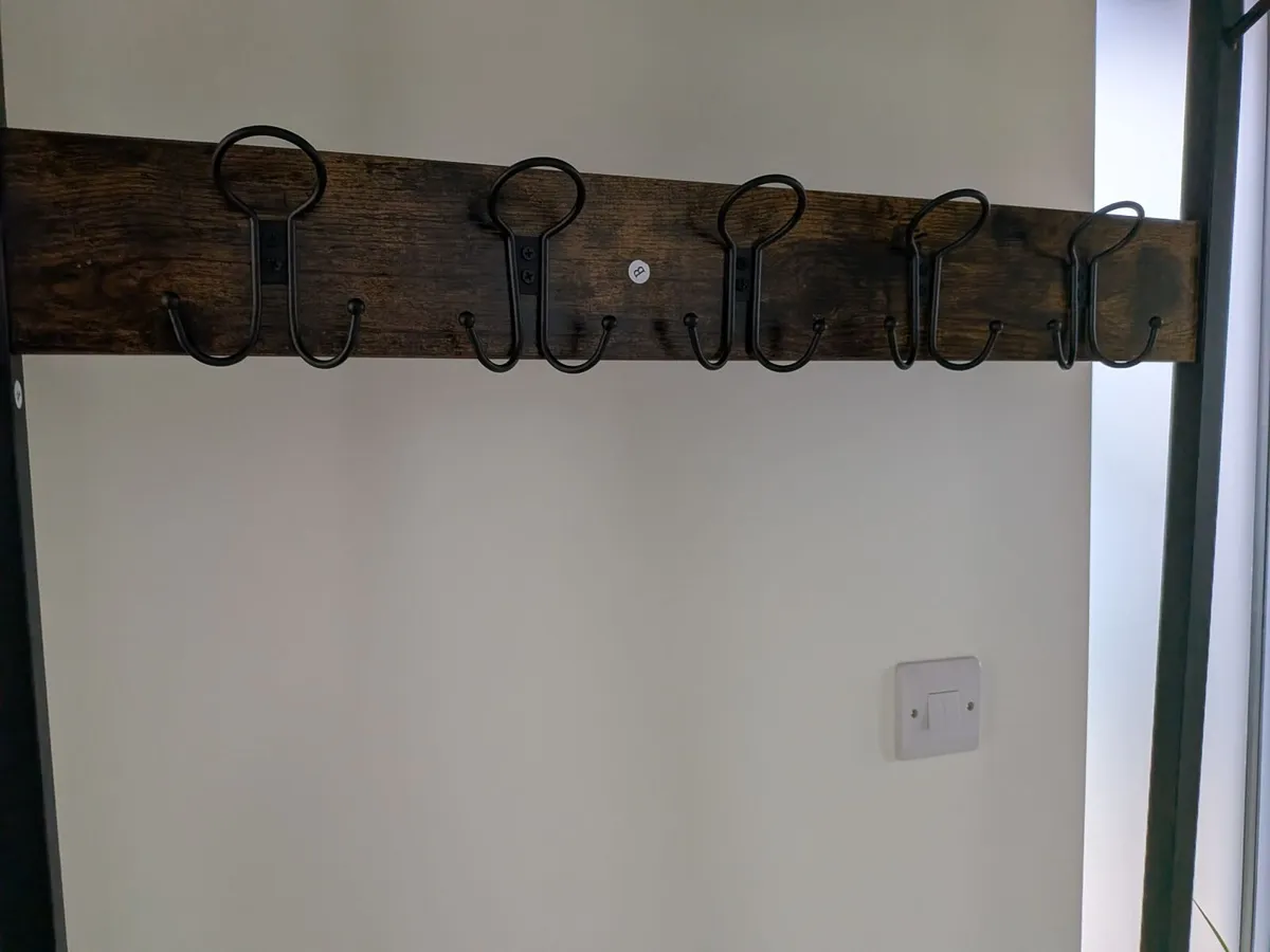 Shoe and Coat Rack with a Bench - Image 4