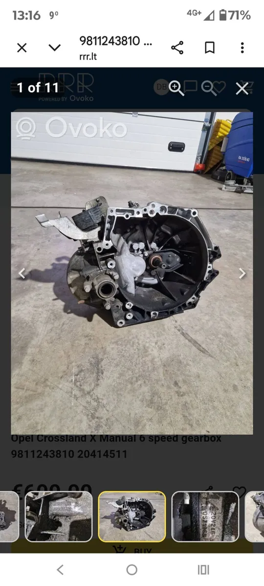 2022 opel Crossland 6 speed gearbox