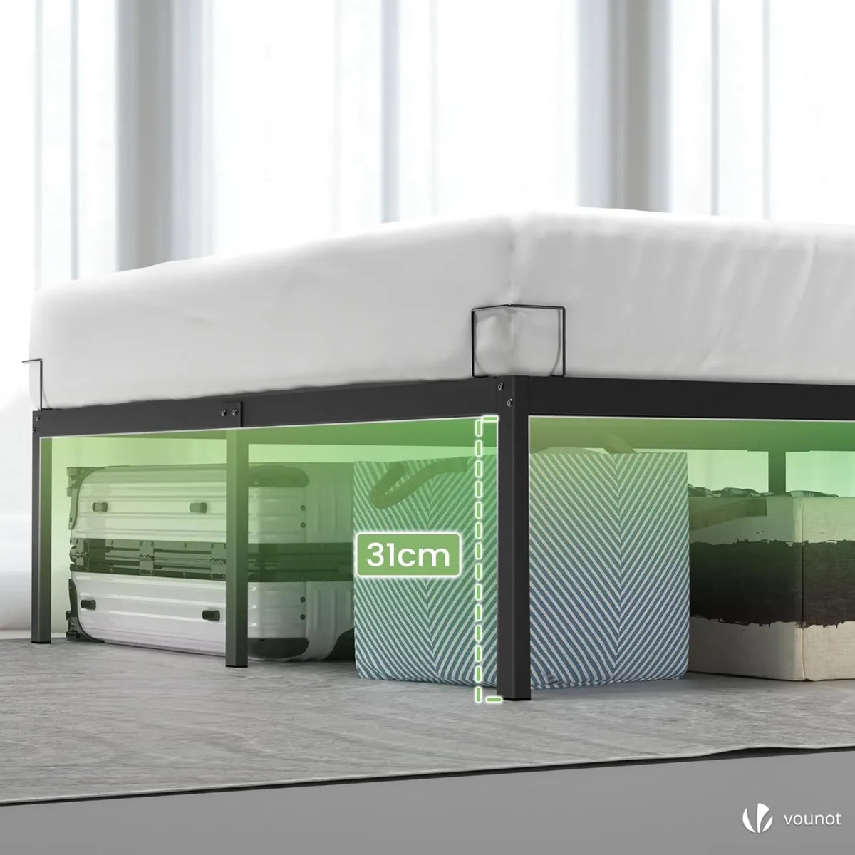 Super King Size Bed Frame 180 x 200 cm - Sturdy - Image 4