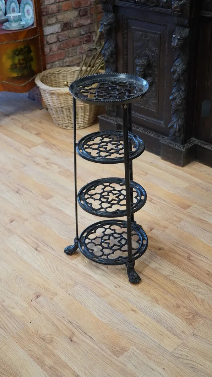Decorative Wrought Iron Pan Stand - Image 1