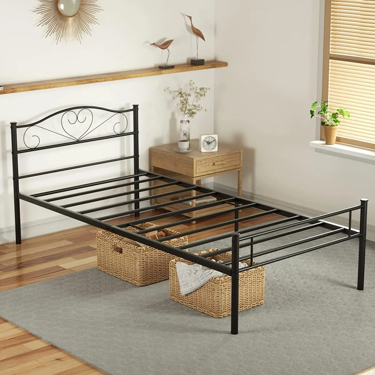 Single Size Bed Frame Easy Assembly Metal - Image 3