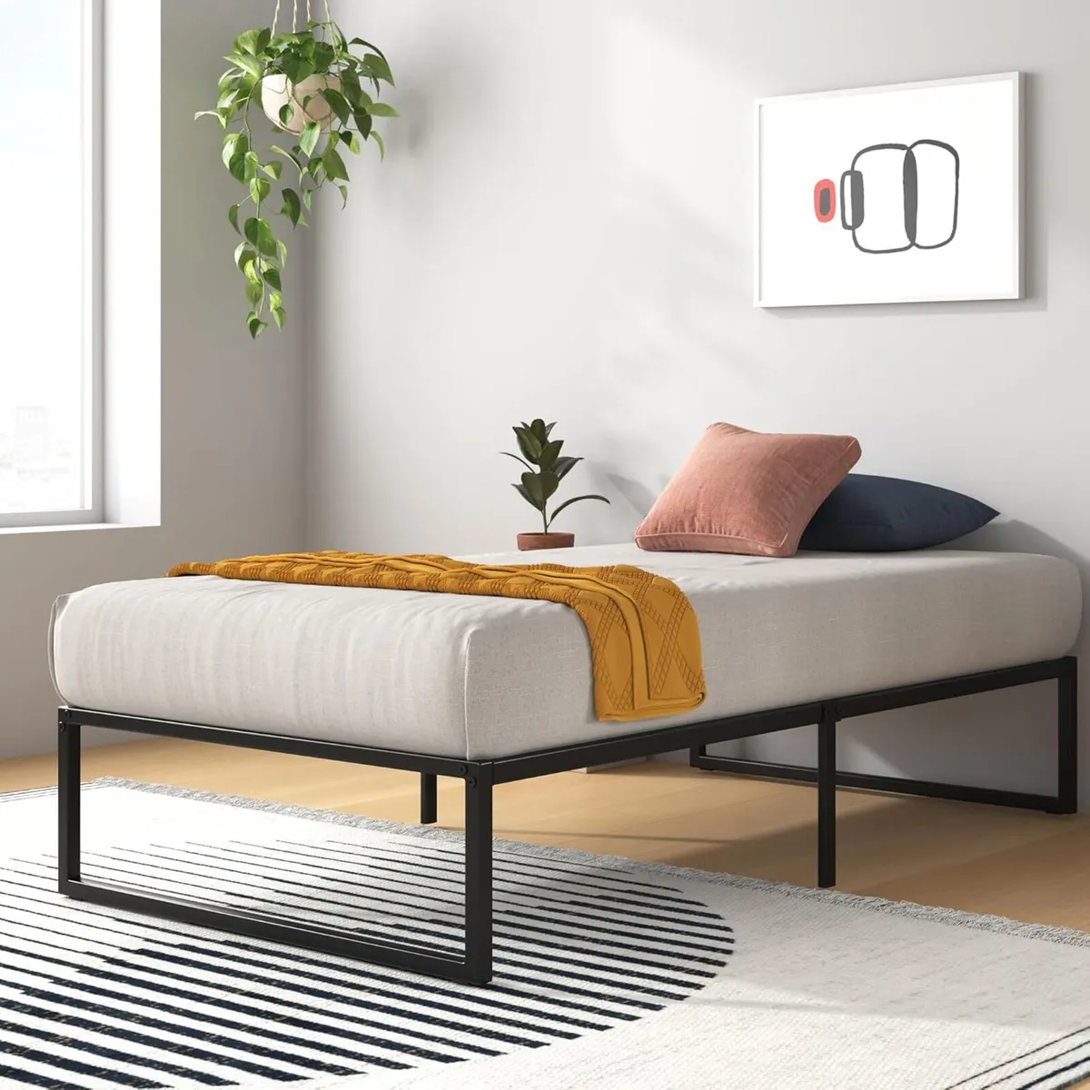 Lorelei 14 Platform Bed Frame Metal single - Image 1