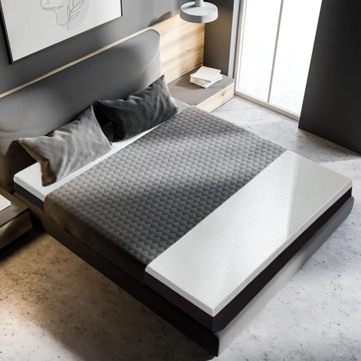 Mattress Memory Nylon Foam White 90 x 200 cm - Image 3